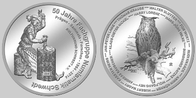 Abbildung der Sondermedaille von beiden Seiten Abbildung der Sondermedaille von beiden Seiten
