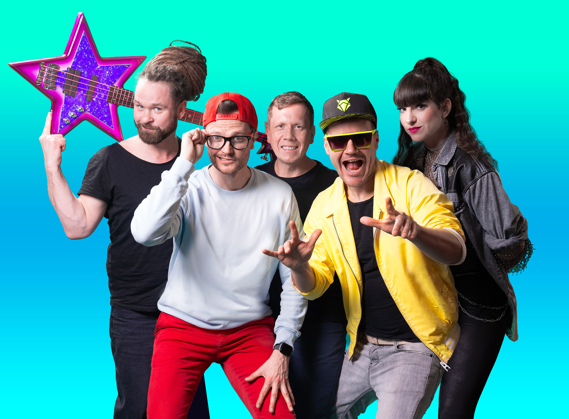 Gruppenfoto mit 5 Personen