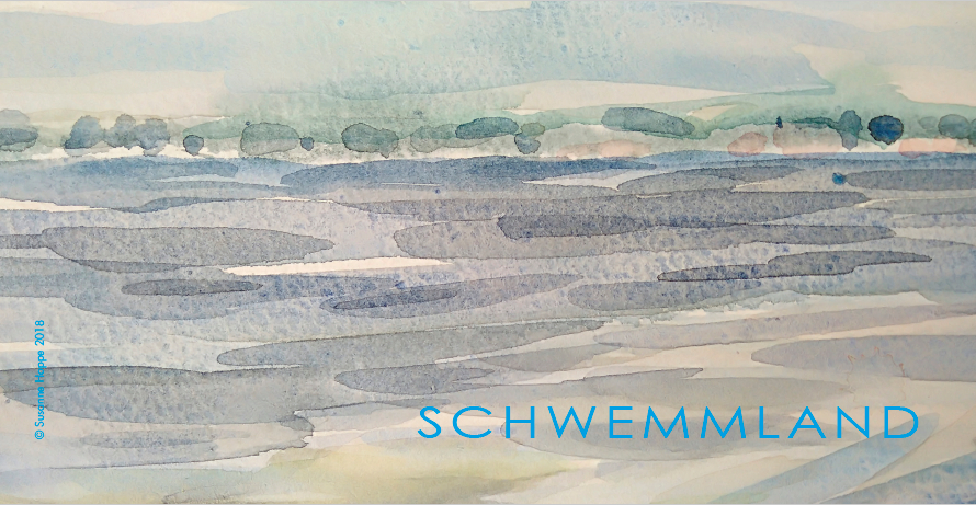 Aquarell: Schwemmland