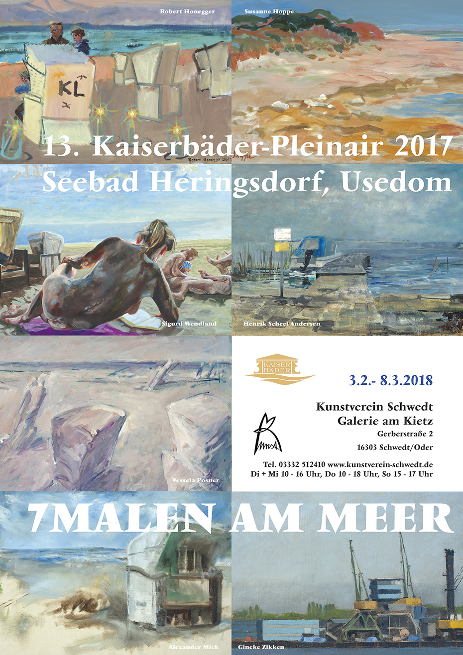 Plakat mit 7 Arbeiten