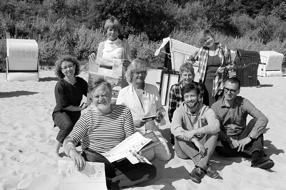 Gruppenfoto am Strand