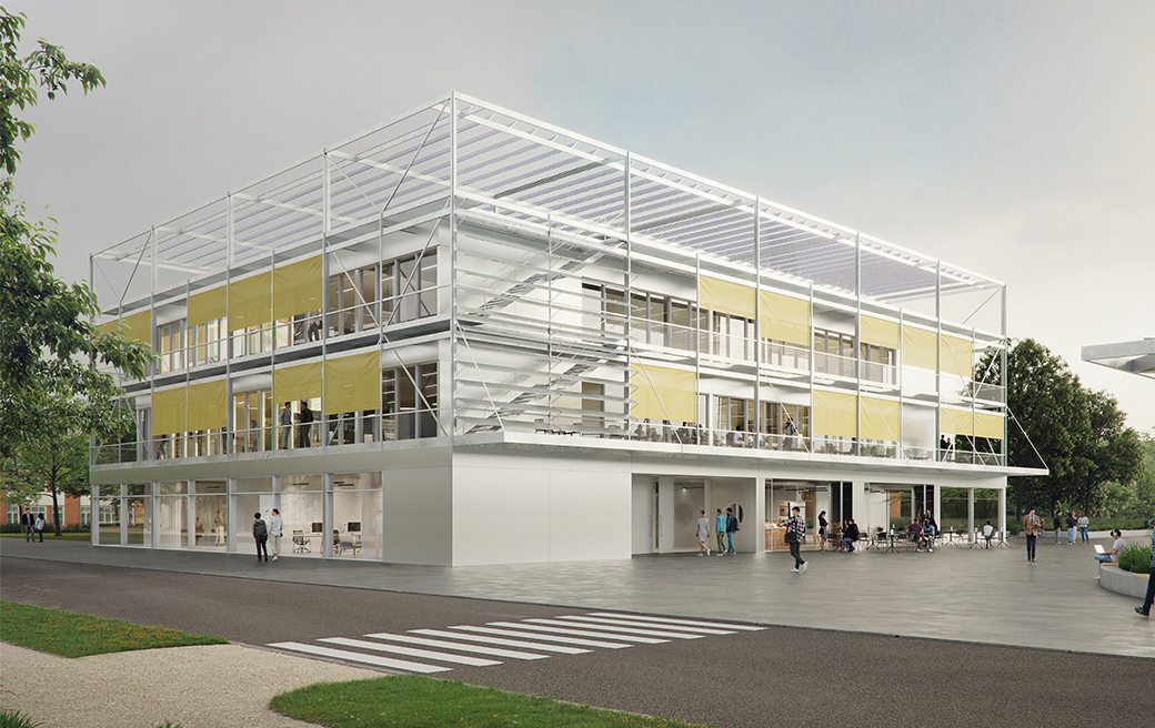 Grafik: moderne Gebäudeansicht