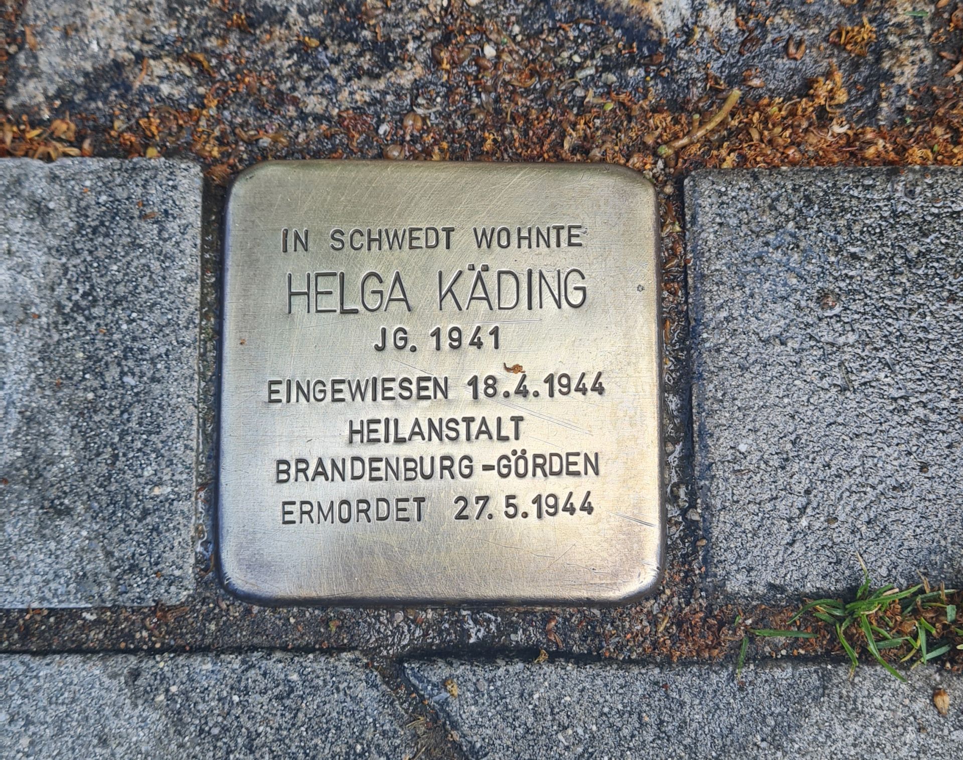 Foto: Stolperstein der Familie Käding