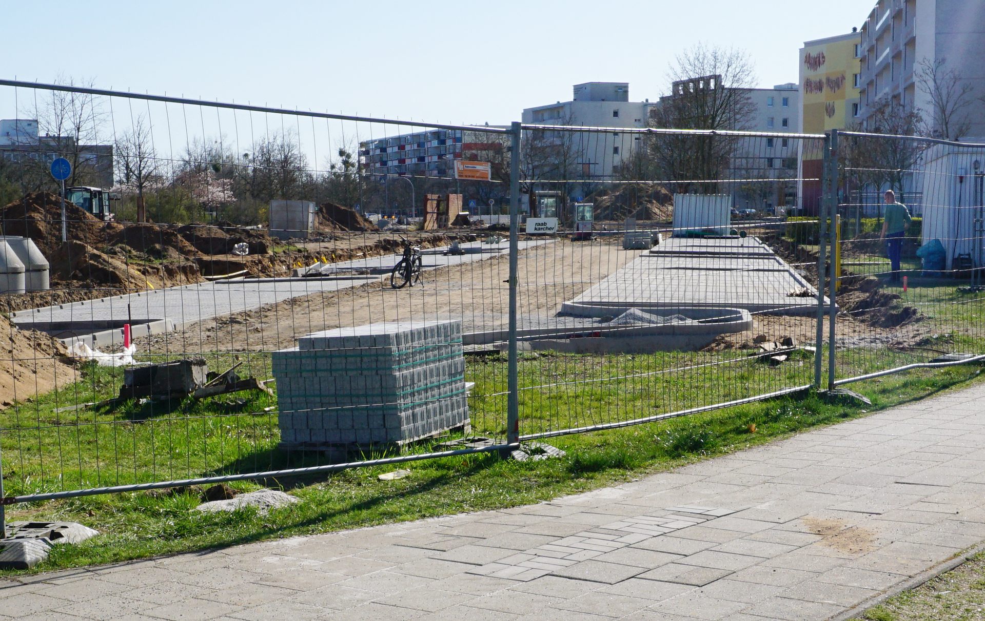 Foto: abgesperrte Baustelle