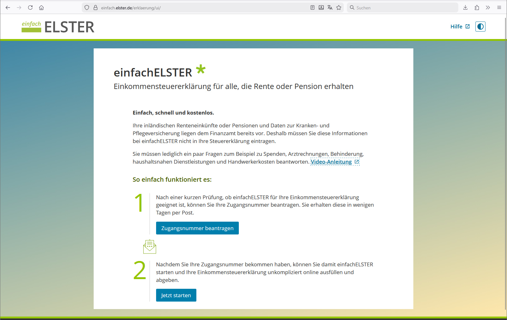 Bildschirmansicht mit Text