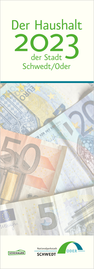 Titelbild des Faltblattes „Der Haushalt 2023“