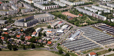 Luftbild auf die Ehm-Welk-Straße