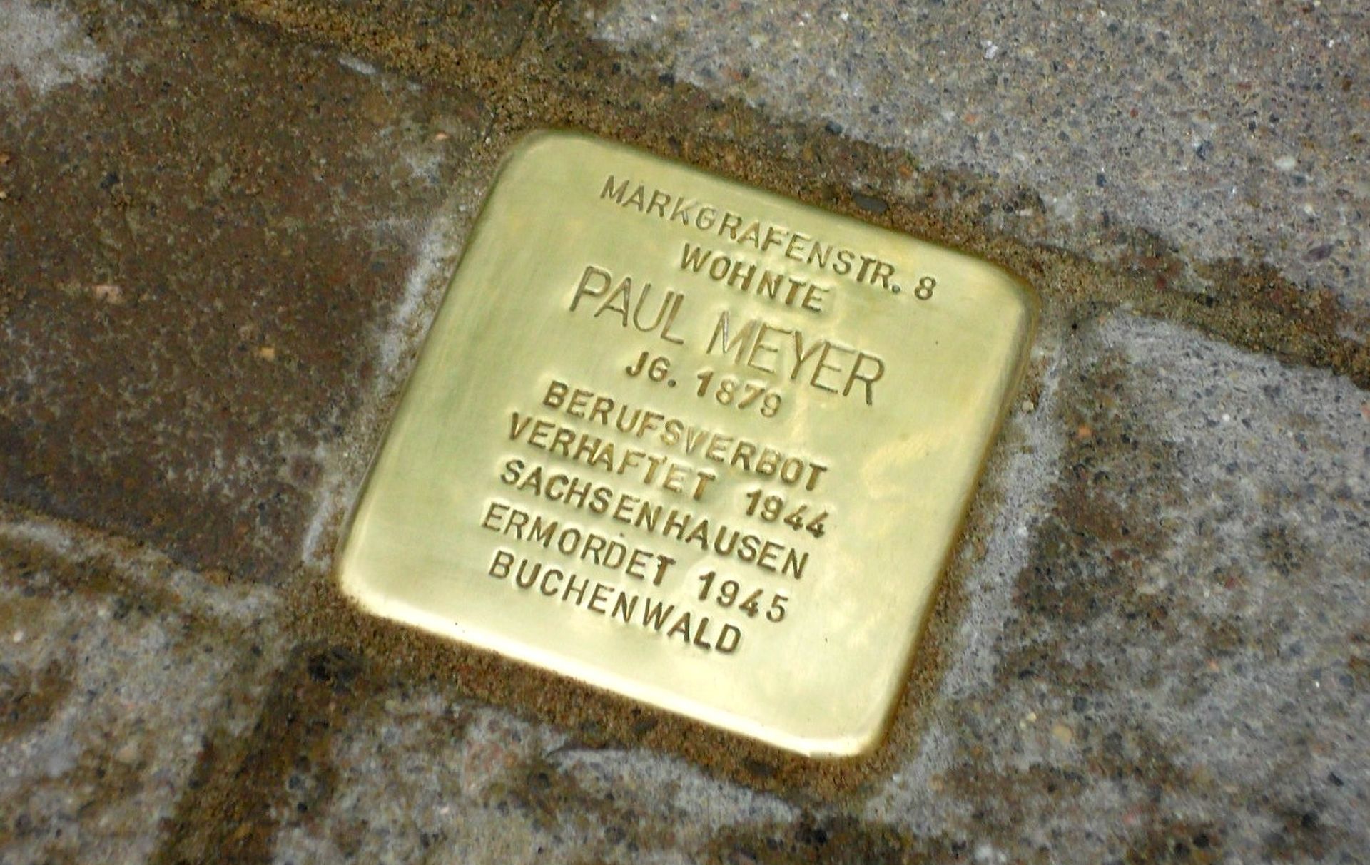 Foto: Stolperstein von Meyer Foto: Stolperstein von Meyer