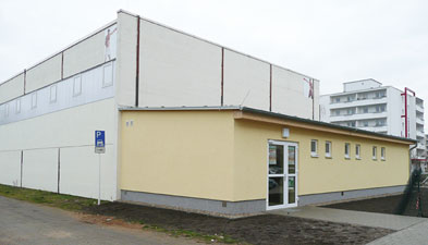 Foto: Die Fläche mit dem fertiggestellten Anbau