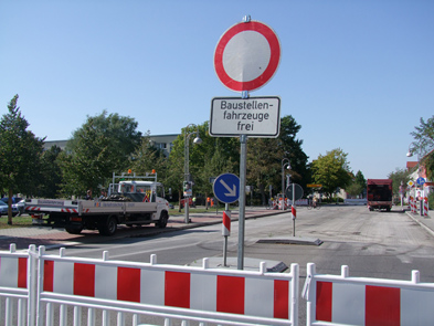 Foto: Straßensperrung