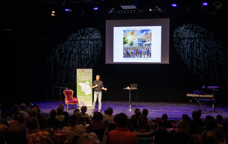 Foto: Redner auf der Bühne