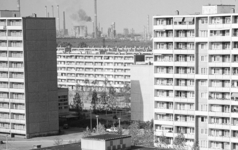 Foto: Hochhäuser mit Blick auf das PCK